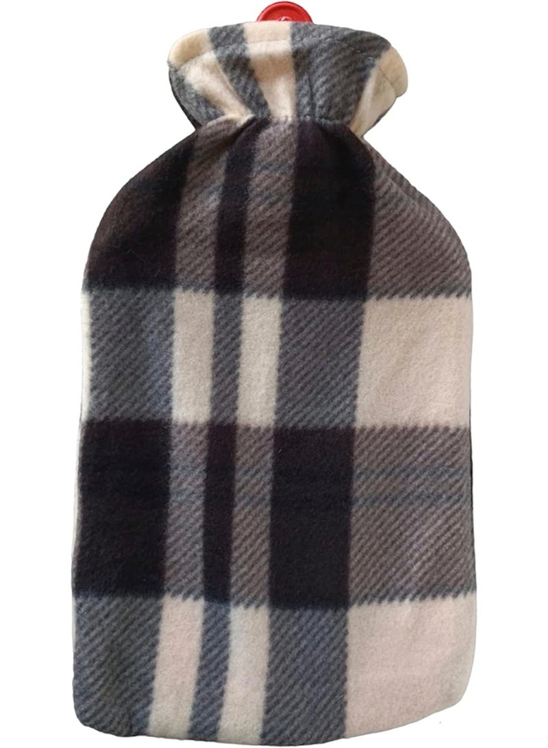 قربة مياه ساخنة حرارية سعة 1.8 لتر - كيس حراري مضاد للتسرب بفتحة واسعة وغطاء منسوج ناعم - تستخدم لتسكين الآلام وكمادات باردة للأطفال - Image 1